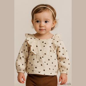 NWOT Super cute long sleeve shirt for girls with leave